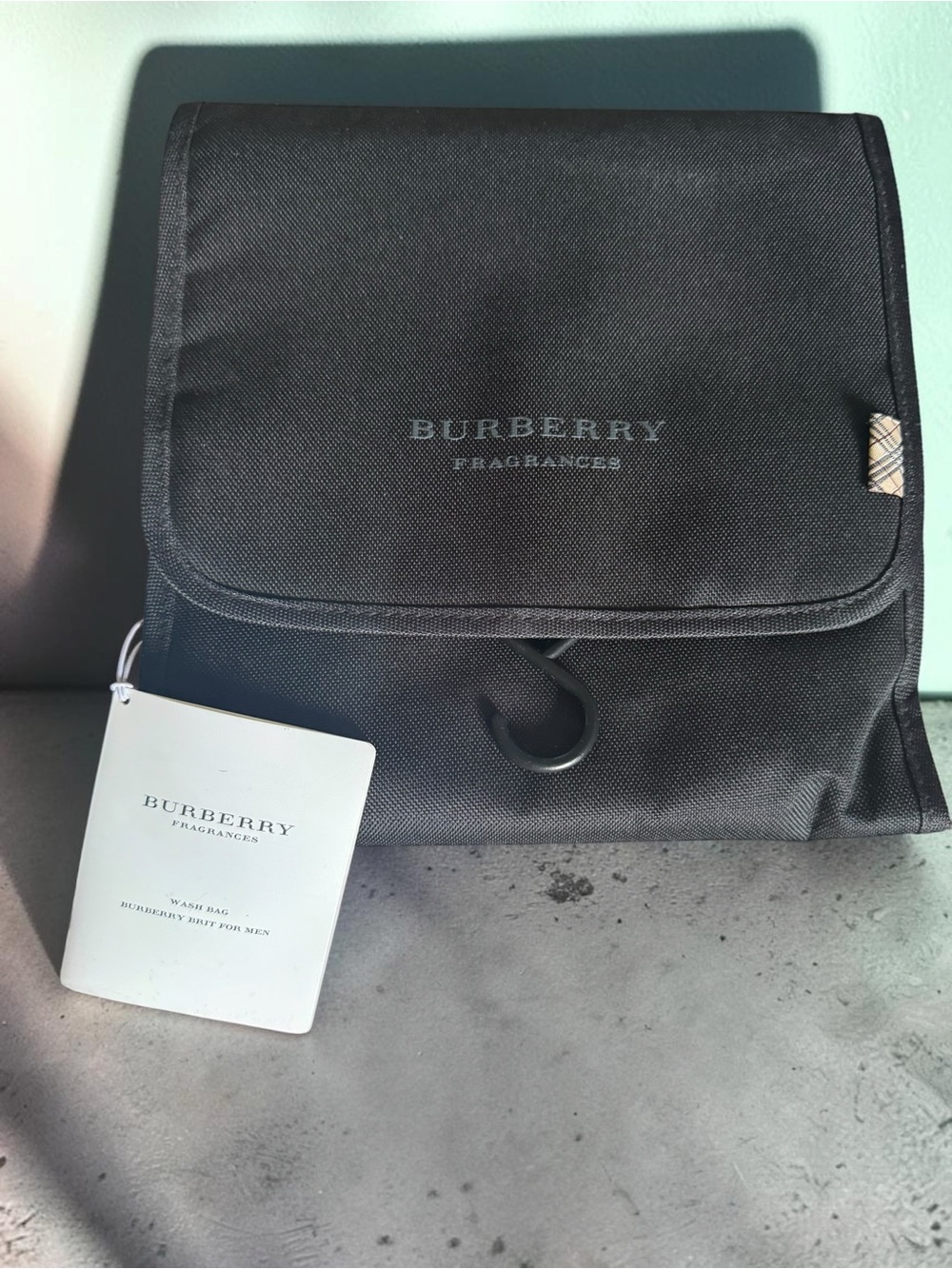 Burberry Fragrances Men's Black Travel Wash Bag NWT
